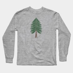 Pine Tree Sketch Long Sleeve T-Shirt